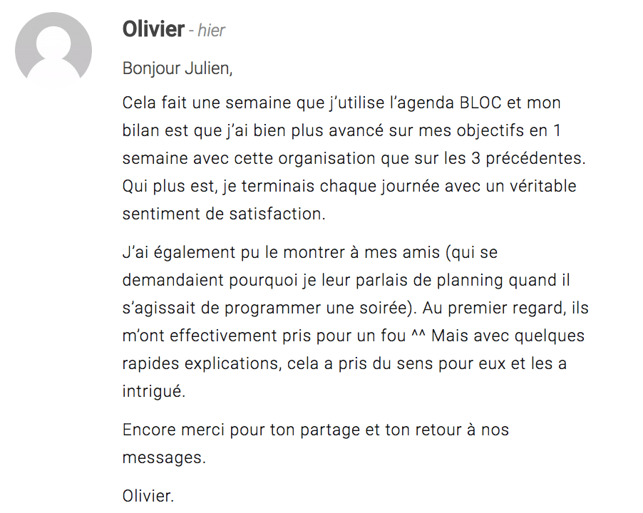 Témoignage Olivier